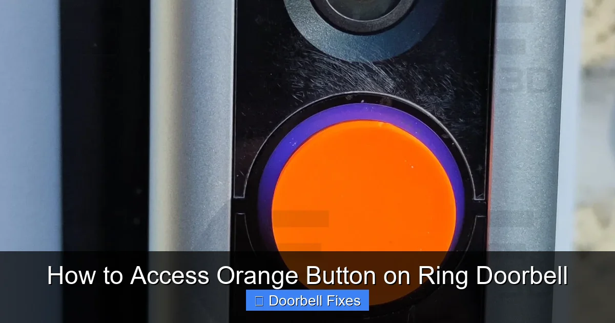 How to Access Orange Button on Ring Doorbell