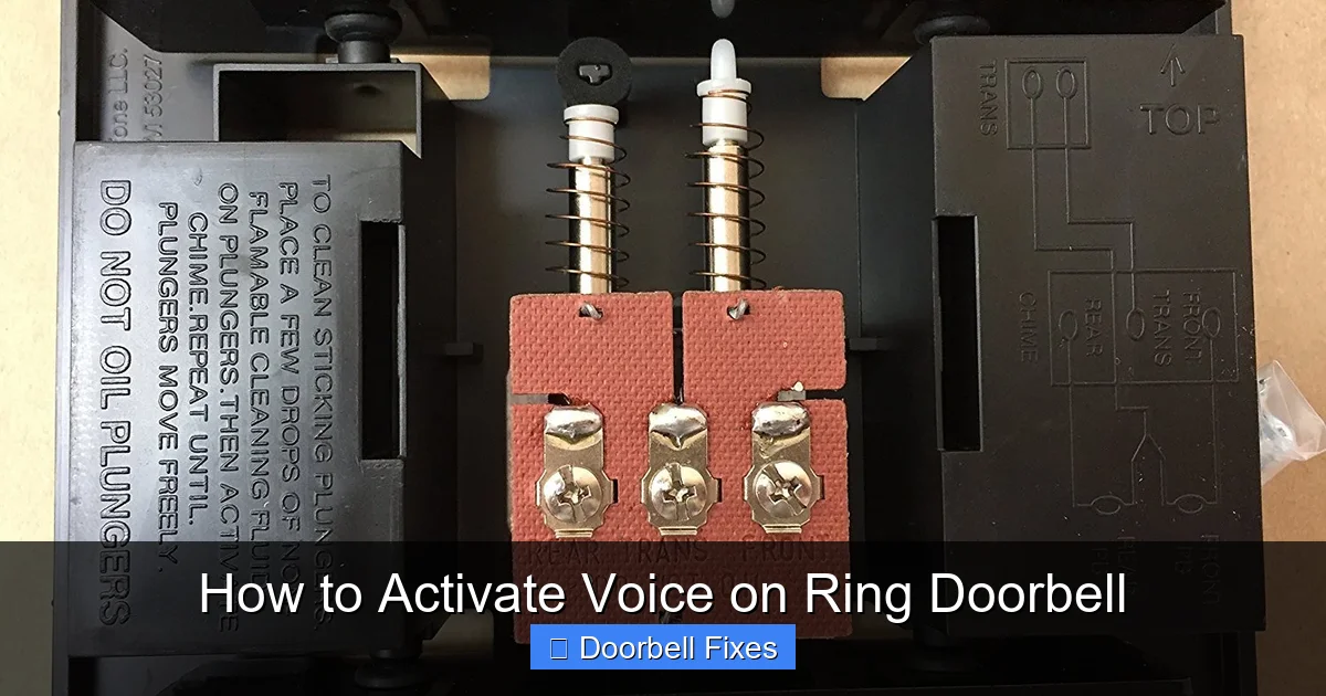 How to Activate Voice on Ring Doorbell
