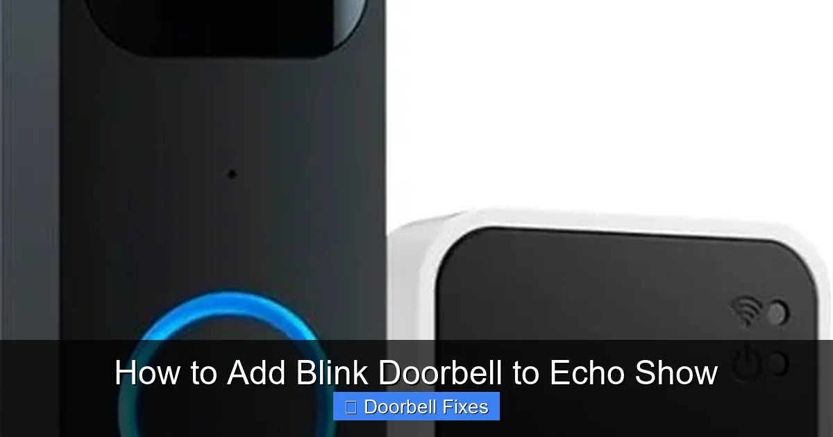 How to Add Blink Doorbell to Echo Show