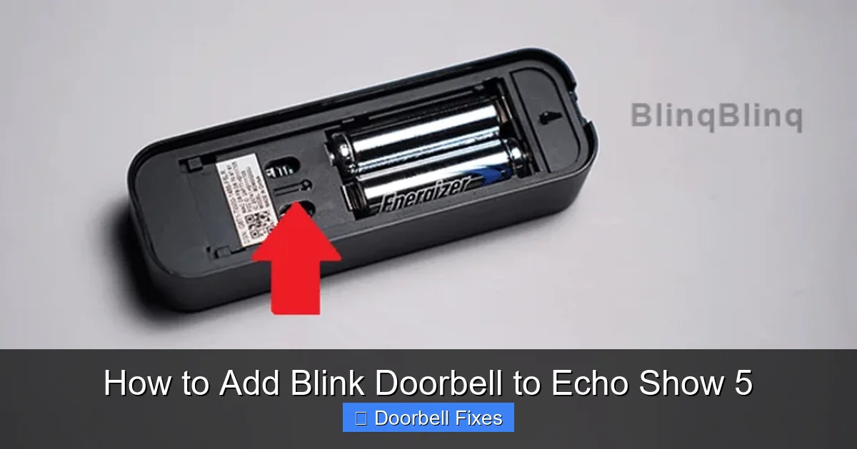 How to Add Blink Doorbell to Echo Show 5