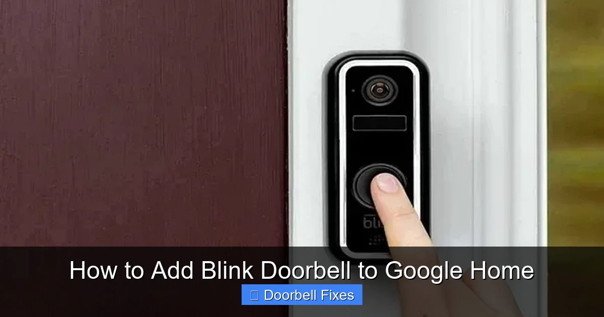How to Add Blink Doorbell to Google Home