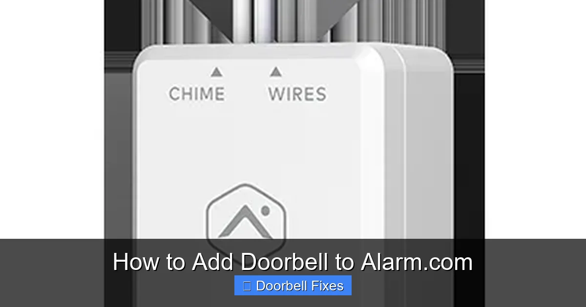 How to Add Doorbell to Alarm.com
