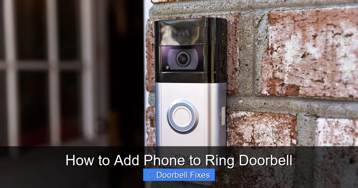 How to Add Phone to Ring Doorbell
