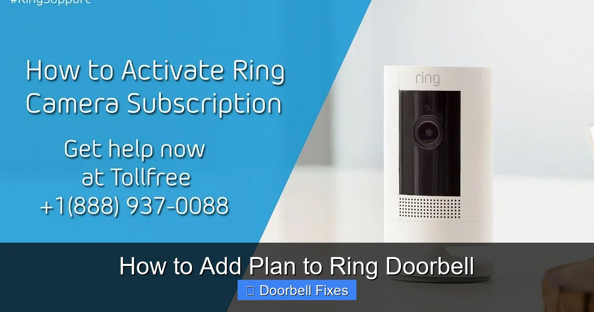 How to Add Plan to Ring Doorbell