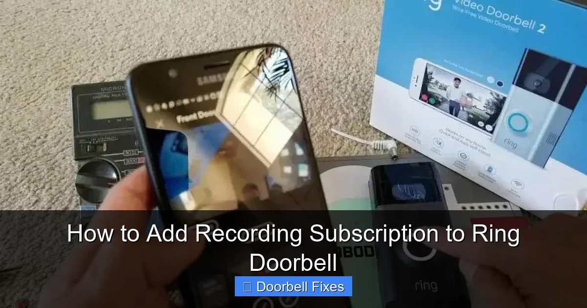 How to Add Recording Subscription to Ring Doorbell
