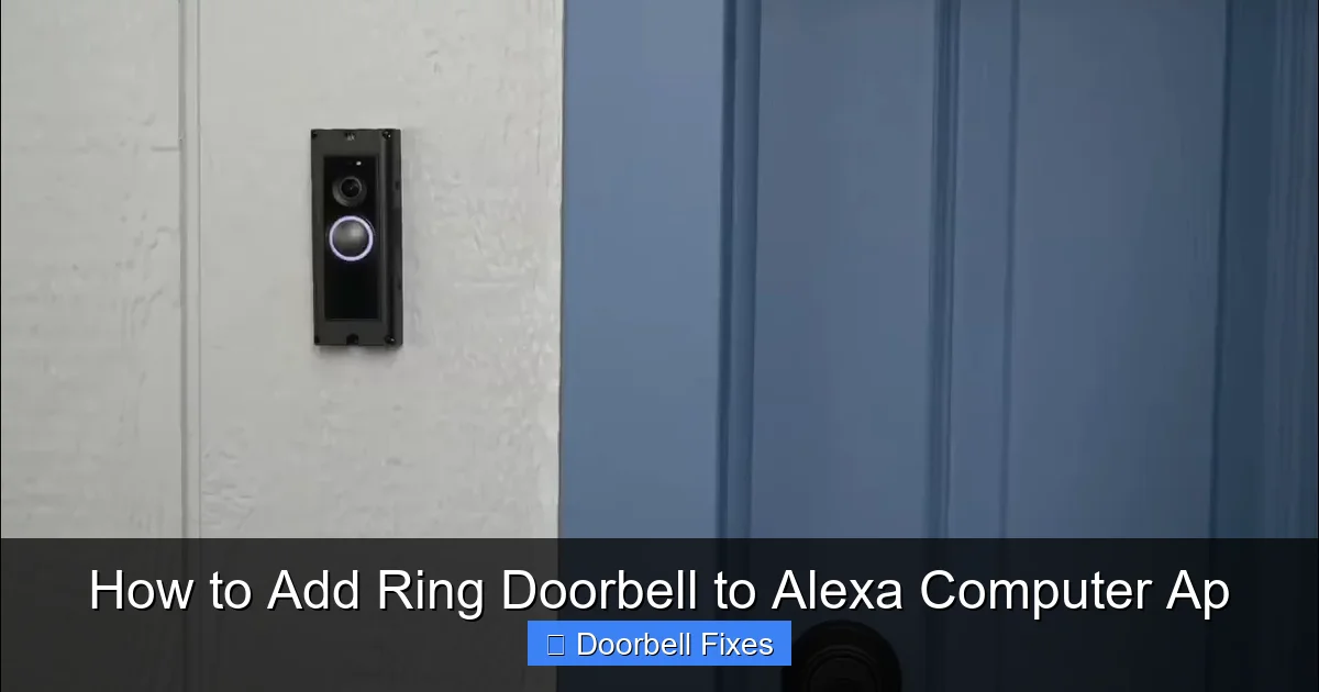 How to Add Ring Doorbell to Alexa Computer Ap