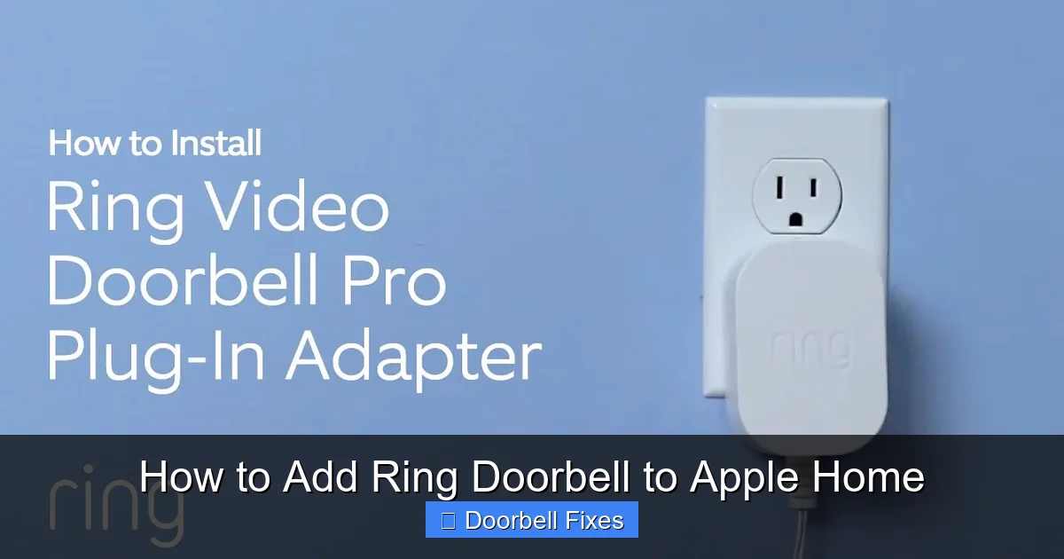 How to Add Ring Doorbell to Apple Home