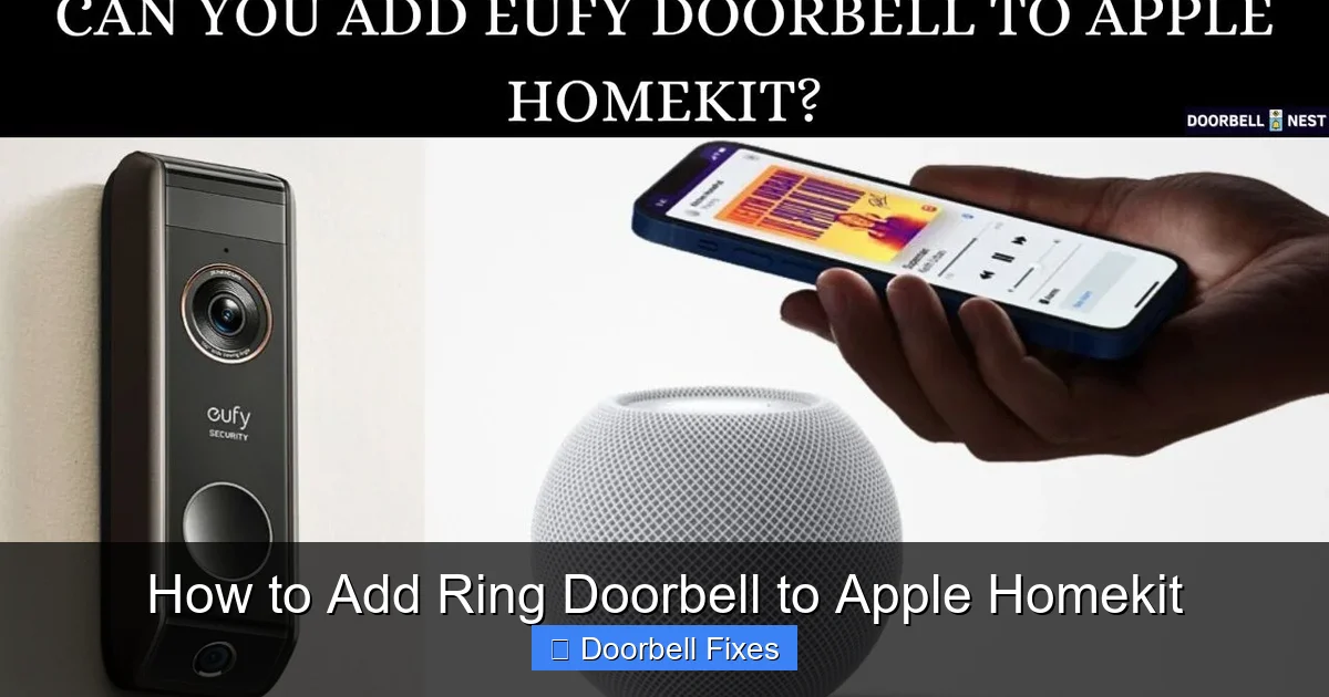 How to Add Ring Doorbell to Apple Homekit
