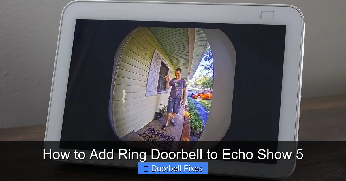 How to Add Ring Doorbell to Echo Show 5