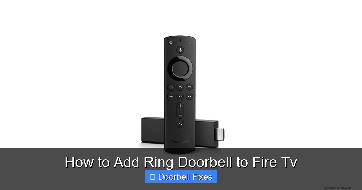 How to Add Ring Doorbell to Fire Tv