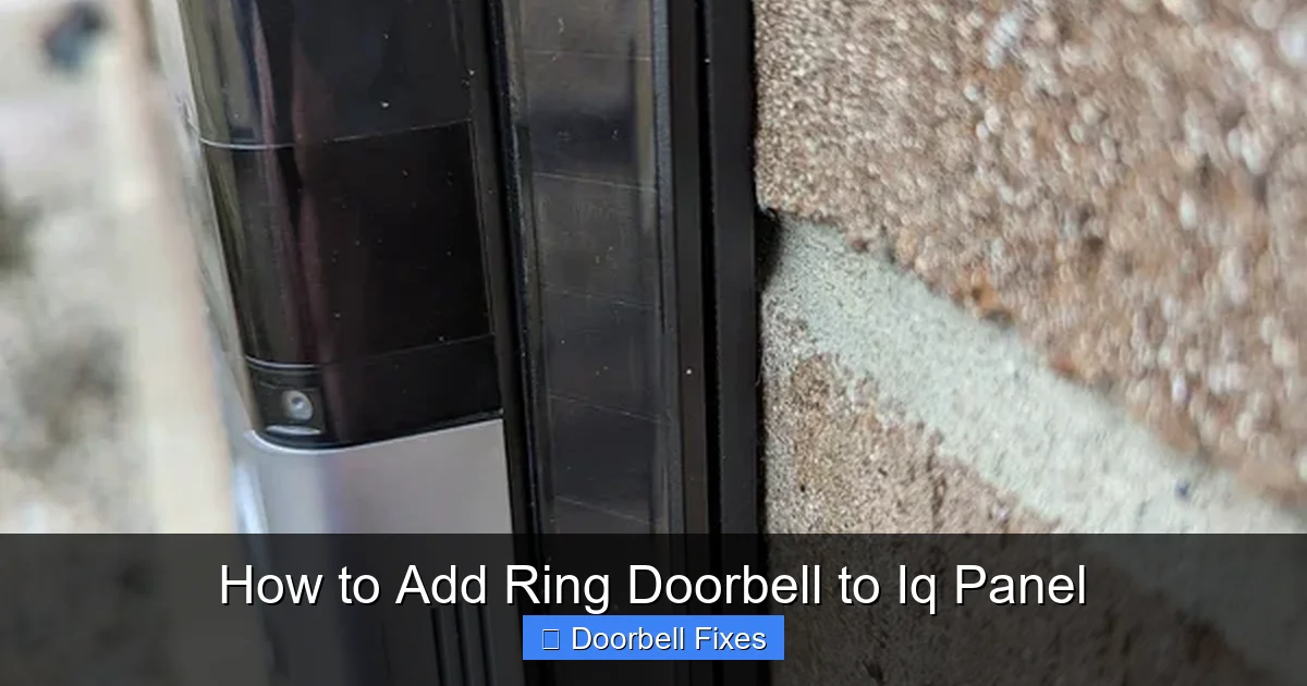 How to Add Ring Doorbell to Iq Panel