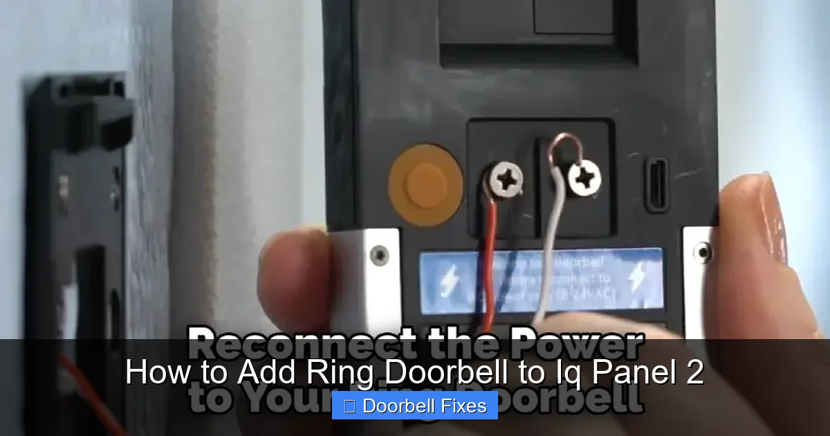 How to Add Ring Doorbell to Iq Panel 2