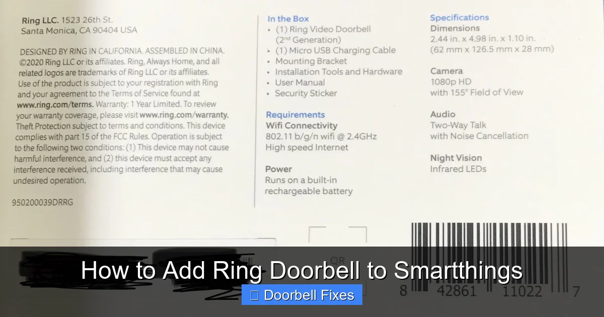 How to Add Ring Doorbell to Smartthings