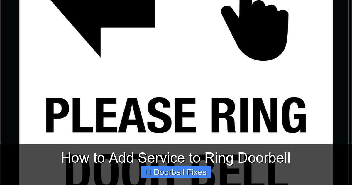 How to Add Service to Ring Doorbell