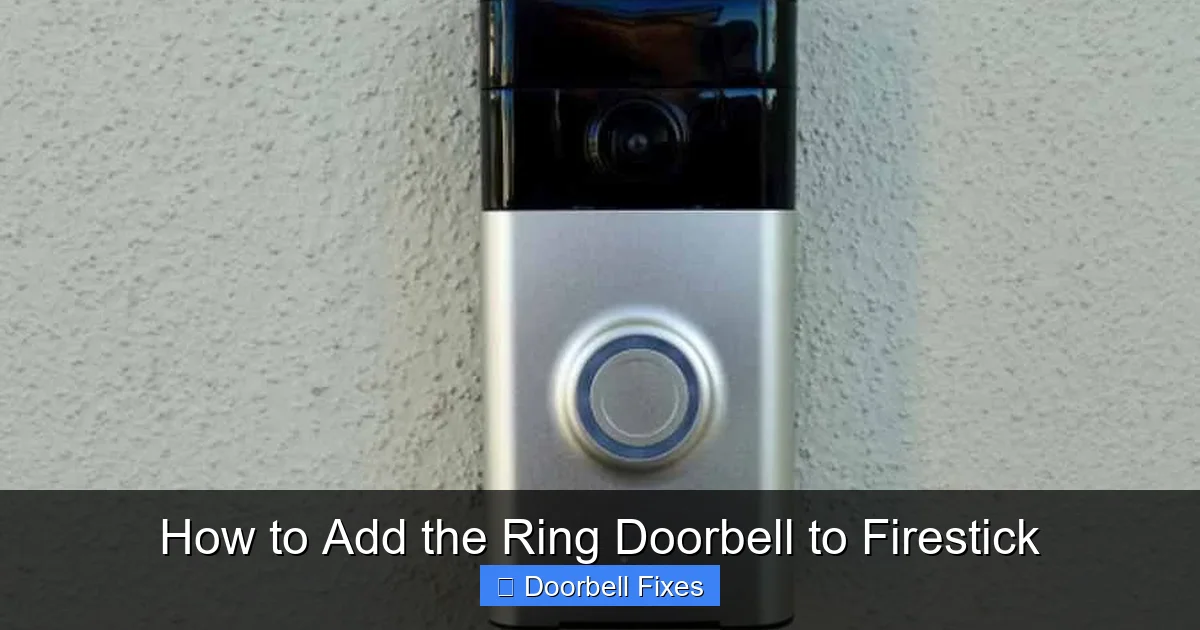 How to Add the Ring Doorbell to Firestick