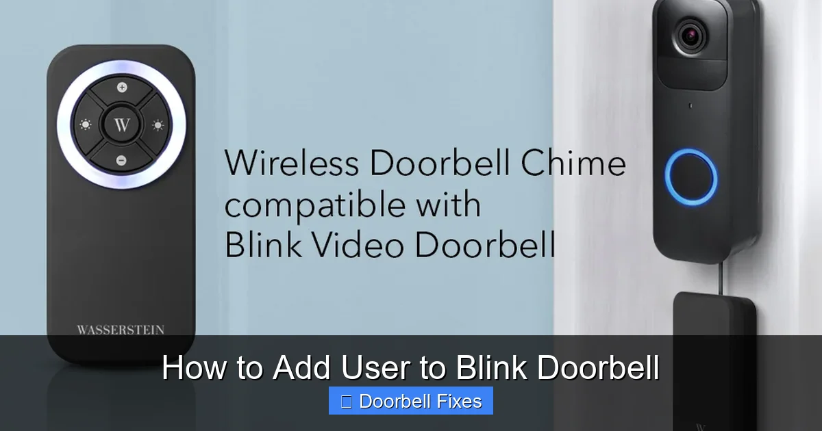 How to Add User to Blink Doorbell