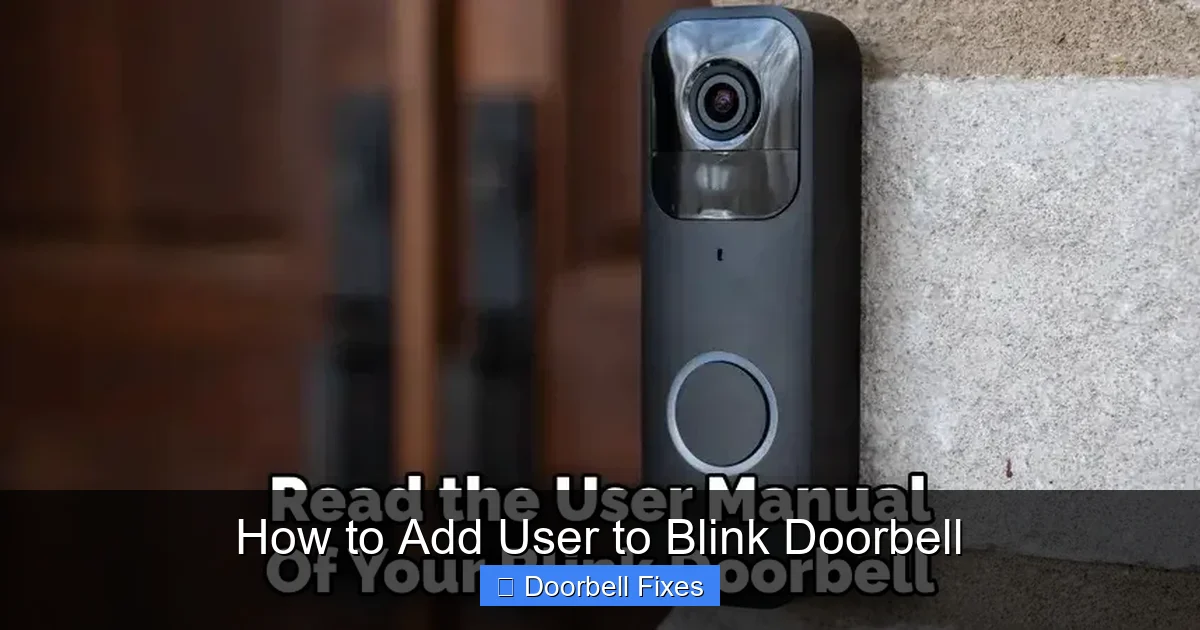 How to Add User to Blink Doorbell