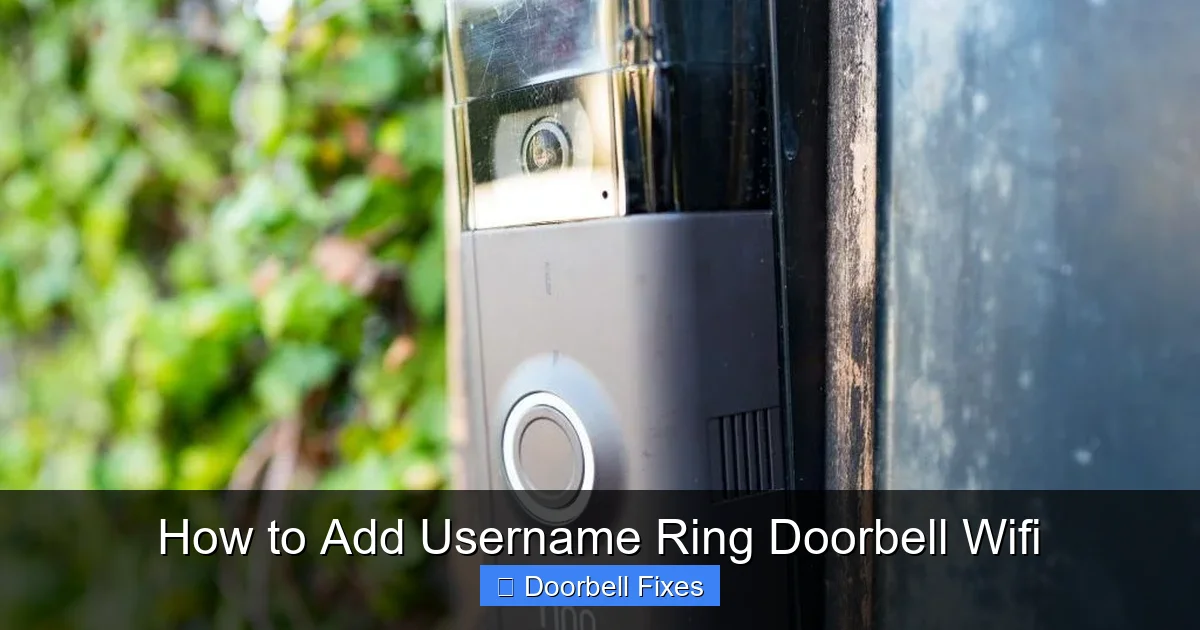 How to Add Username Ring Doorbell Wifi