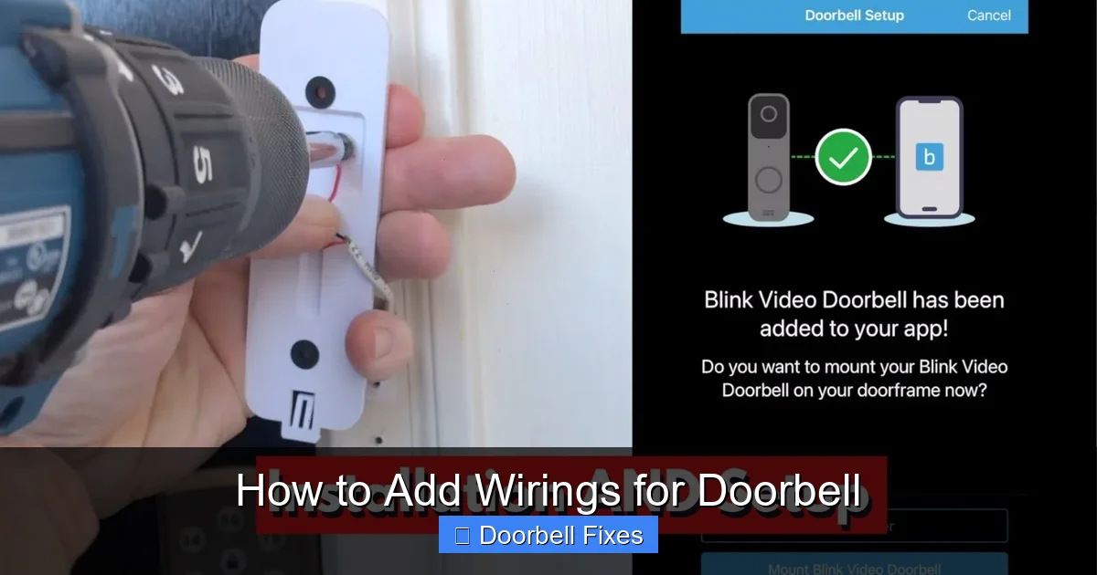 How to Add Wirings for Doorbell