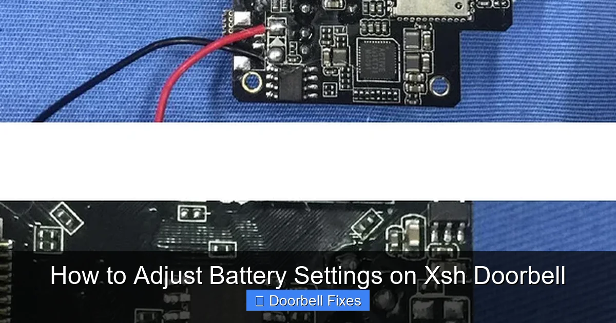 How to Adjust Battery Settings on Xsh Doorbell