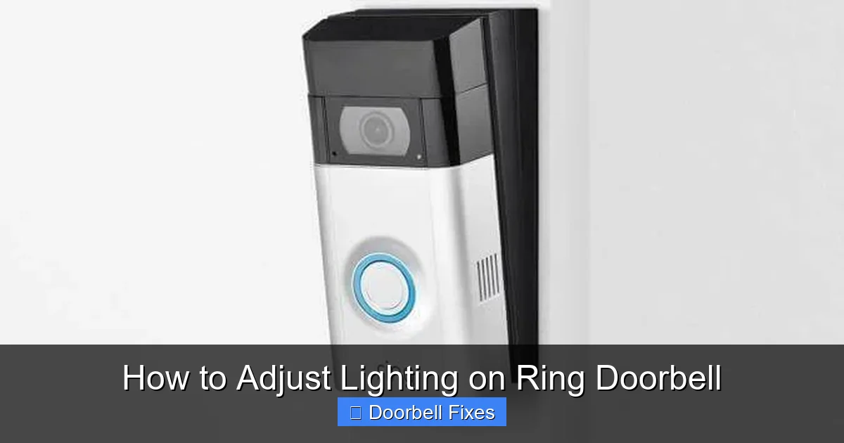 How to Adjust Lighting on Ring Doorbell