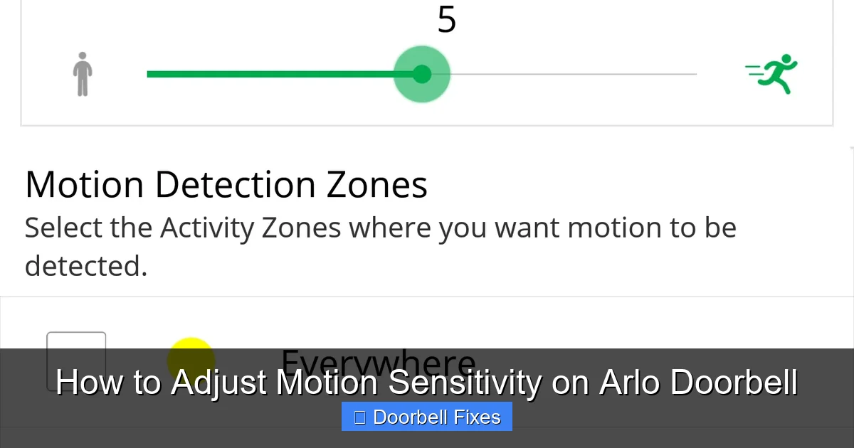 How to Adjust Motion Sensitivity on Arlo Doorbell