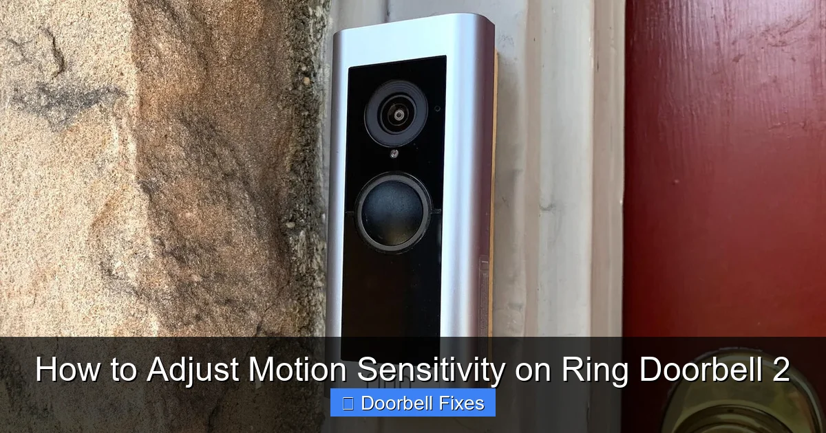 How to Adjust Motion Sensitivity on Ring Doorbell 2