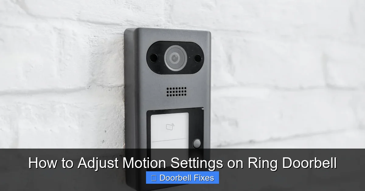How to Adjust Motion Settings on Ring Doorbell