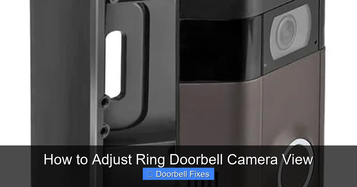 How to Adjust Ring Doorbell Camera View