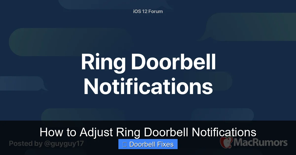 How to Adjust Ring Doorbell Notifications