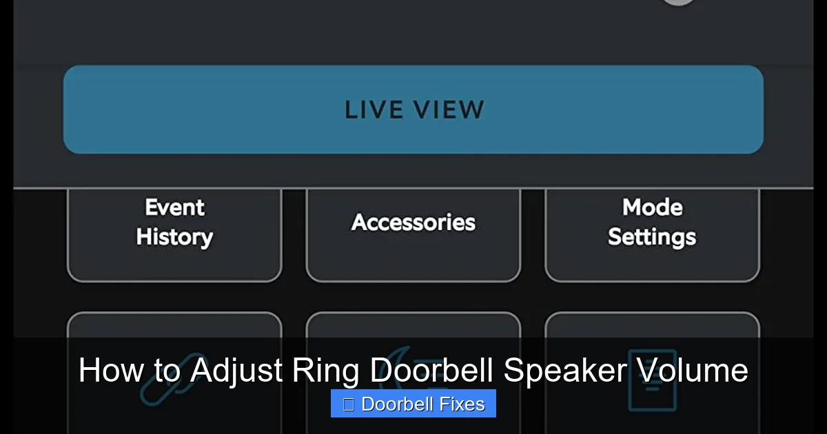 How to Adjust Ring Doorbell Speaker Volume