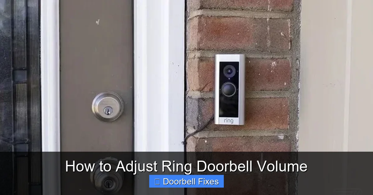 How to Adjust Ring Doorbell Volume