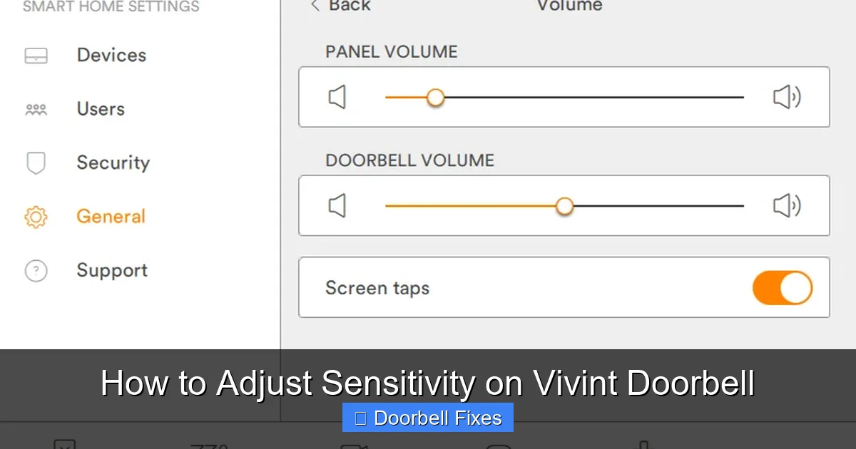 How to Adjust Sensitivity on Vivint Doorbell