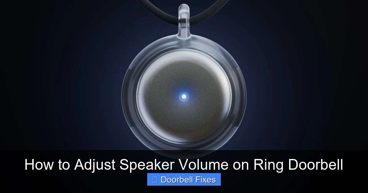 How to Adjust Speaker Volume on Ring Doorbell