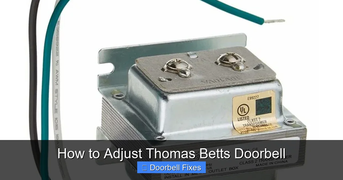 How to Adjust Thomas Betts Doorbell