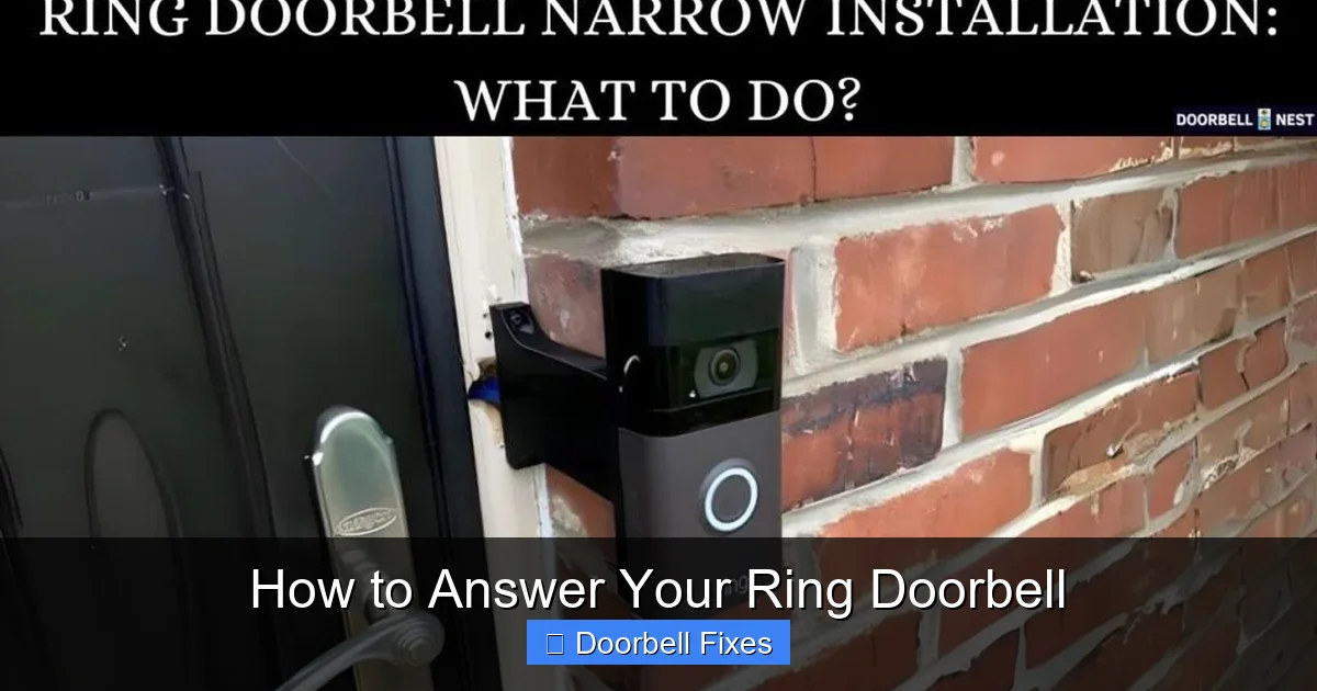 How to Answer Your Ring Doorbell