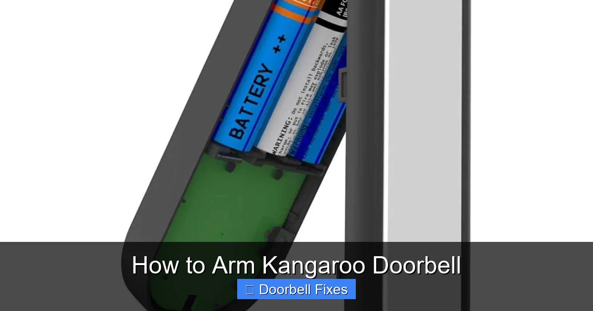 How to Arm Kangaroo Doorbell