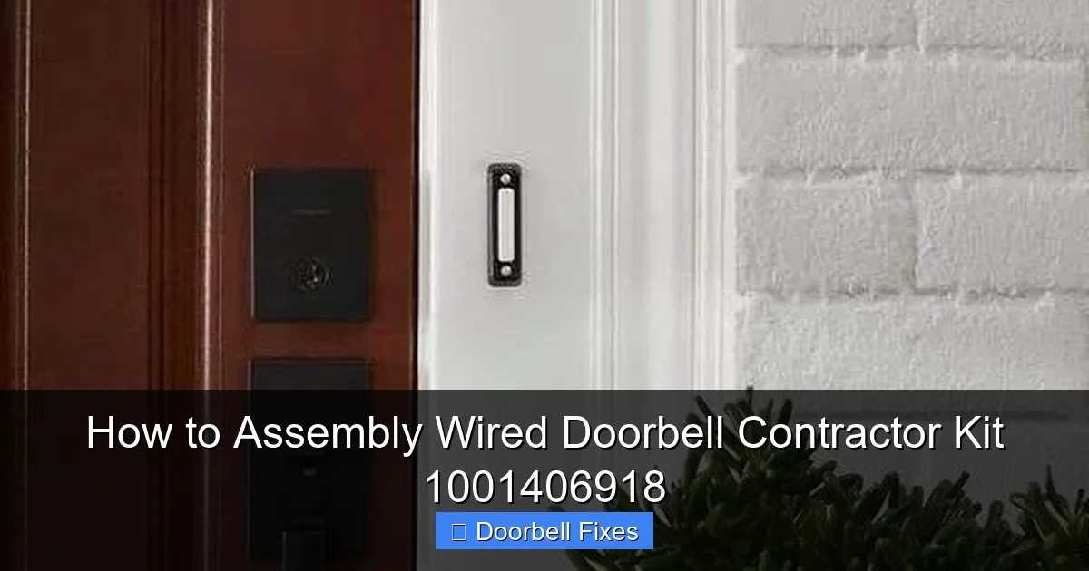 How to Assembly Wired Doorbell Contractor Kit 1001406918
