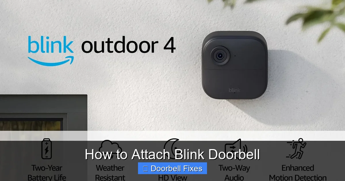 How to Attach Blink Doorbell
