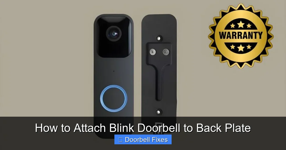 How to Attach Blink Doorbell to Back Plate