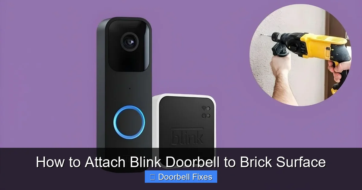 How to Attach Blink Doorbell to Brick Surface