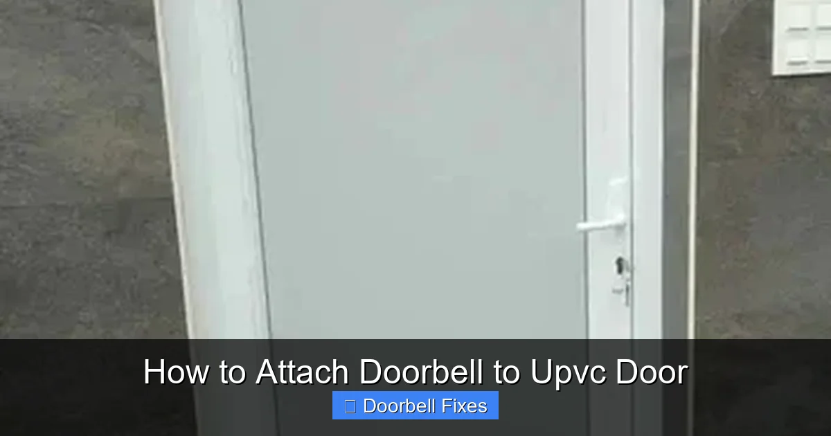 How to Attach Doorbell to Upvc Door