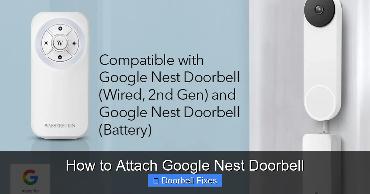 How to Attach Google Nest Doorbell