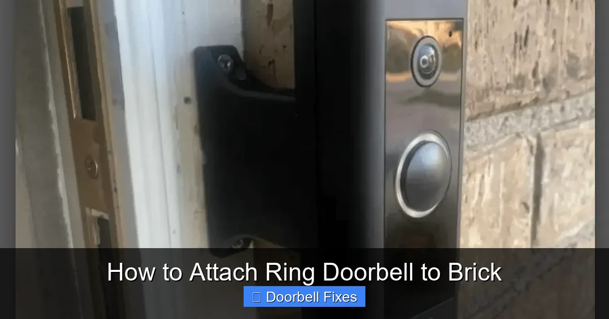 How to Attach Ring Doorbell to Brick