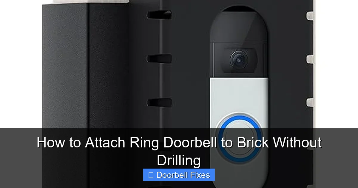 How to Attach Ring Doorbell to Brick Without Drilling