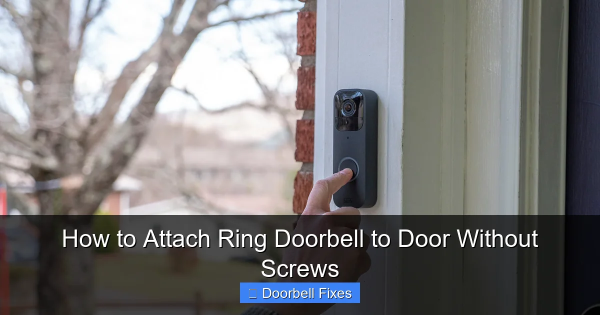 How to Attach Ring Doorbell to Door Without Screws