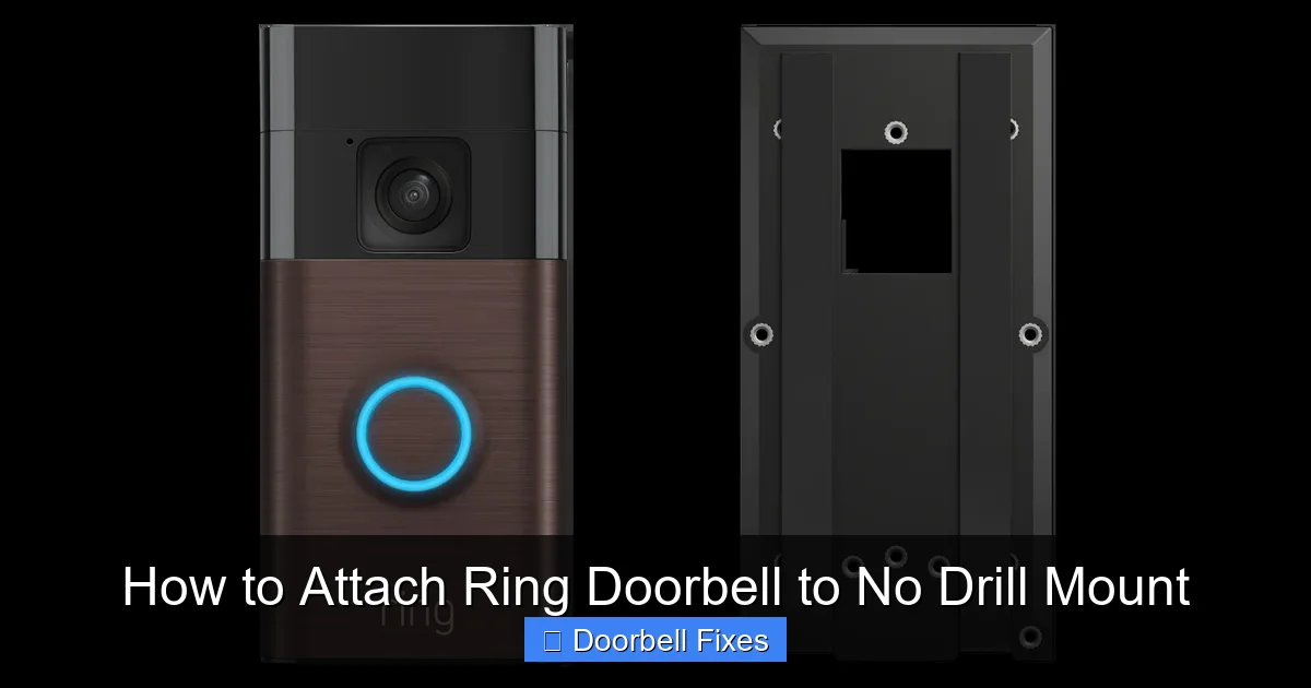 How to Attach Ring Doorbell to No Drill Mount