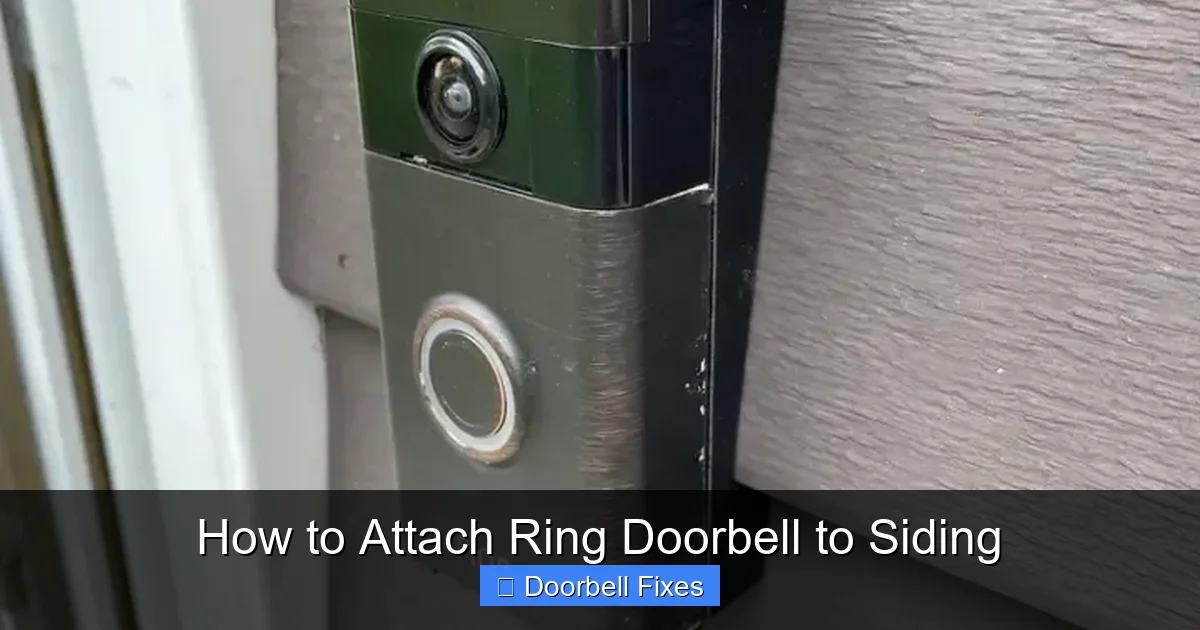 How to Attach Ring Doorbell to Siding