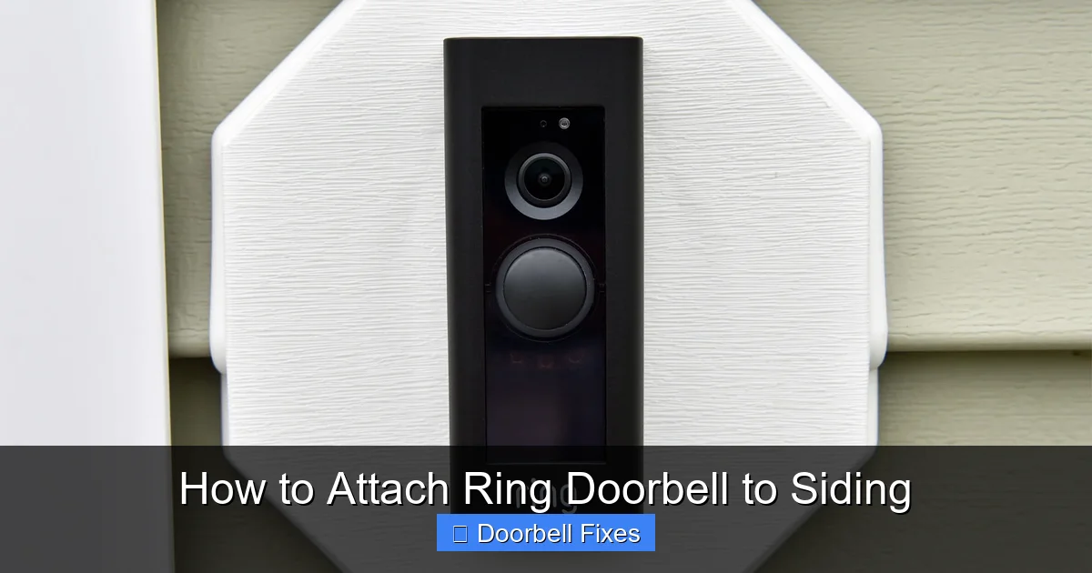 How to Attach Ring Doorbell to Siding