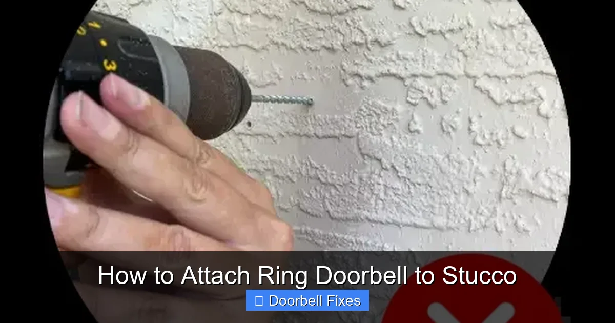 How to Attach Ring Doorbell to Stucco